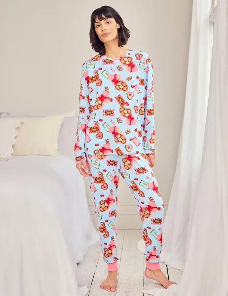 Chelsea Peers Jersey Chocolate Box Print Pyjama Set Multi