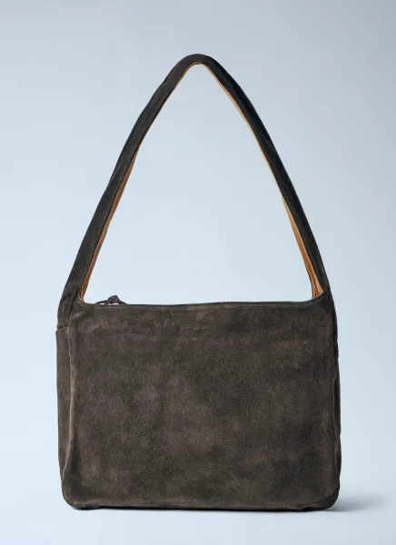 Grande Brick Suede Shoulder Bag