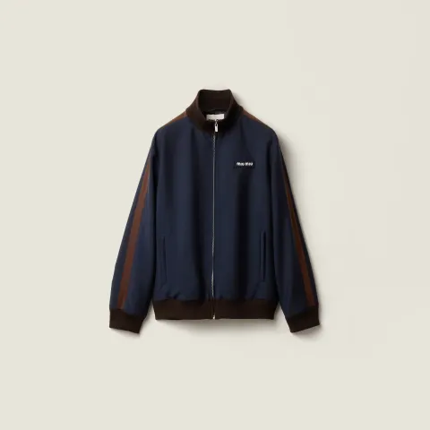Kid mohair blouson jacket