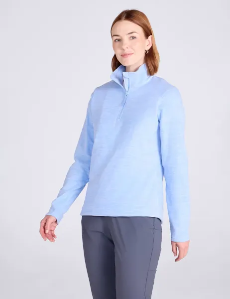 Mountain Warehouse Snowdon Mélange Half Zip Fleece Sweatshirt Cornflower