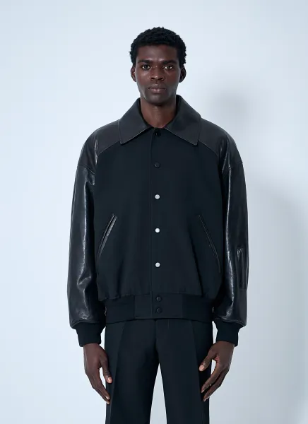 Blouson With Leather