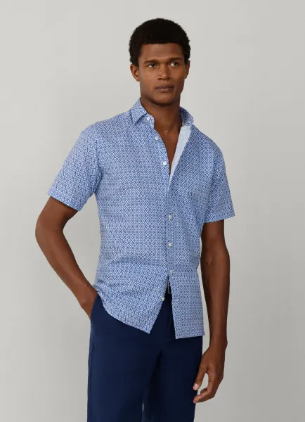 Tailored Fit Print Short Sleeve Shirt