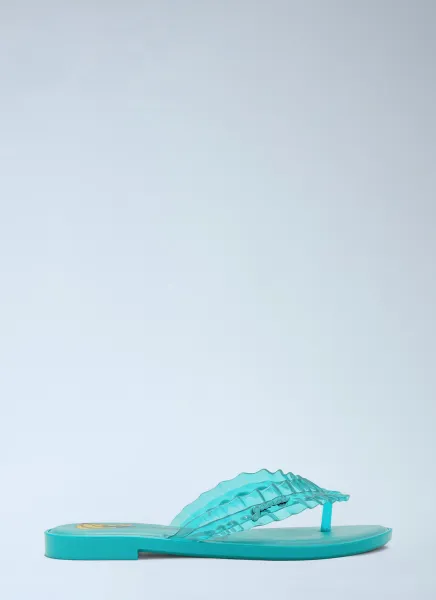 GANNI x Melissa Ruffled Strap Flip Flops