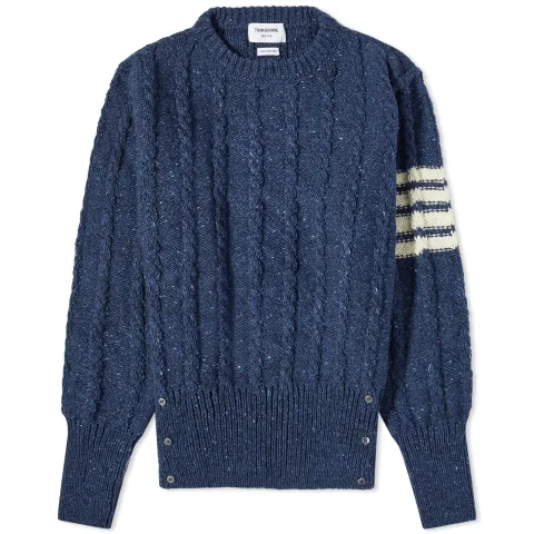 4 Bar Donegal Cable Crew Knit