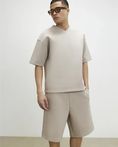 River Island Oversized Fit Premium V Neck T-Shirt