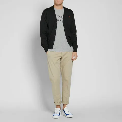 AMI Heart Logo Cardigan