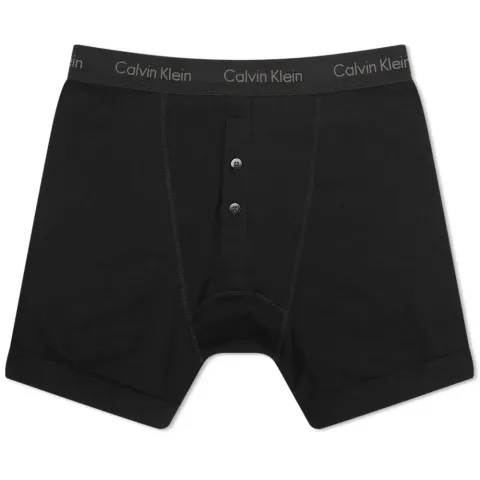 Grey Box Button Fly Boxer Brief