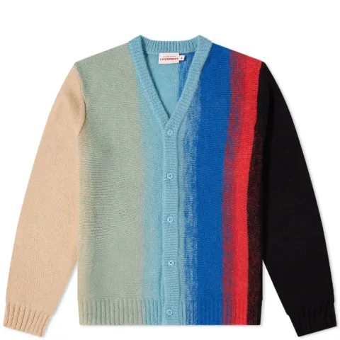 Oversized Cardigan With Ombre Colours