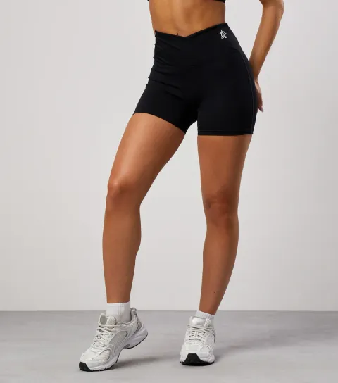 Women's 365 Black Crossover Waist Shorts