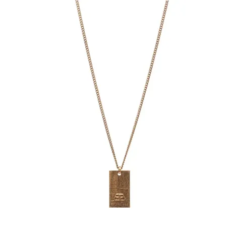 BB Textured Logo Pendant and Necklace