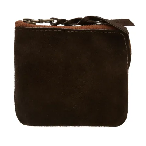Suede Half Zip Wallet