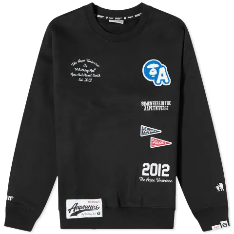AAPE College Towel Crew Sweat