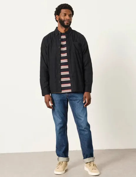 FatFace Pure Cotton Overshirt Black