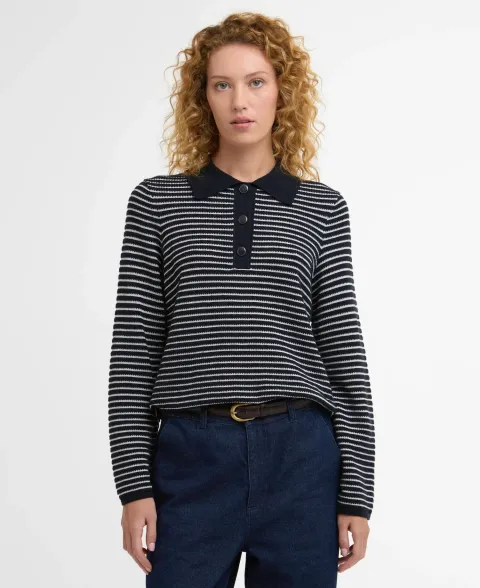 Inez Striped Collared Jumper