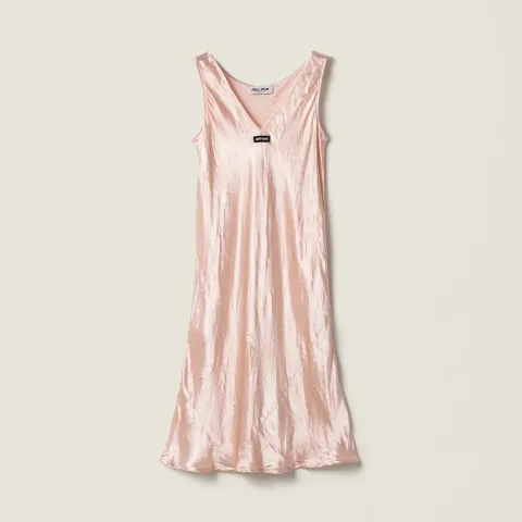 Satin midi-dress