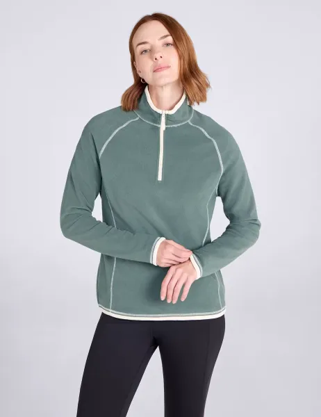 Mountain Warehouse Montana Half Zip Fleece Sweatshirt Dark Green