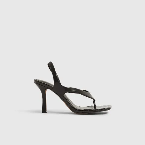 River Island Toe Thong Heeled Sandals