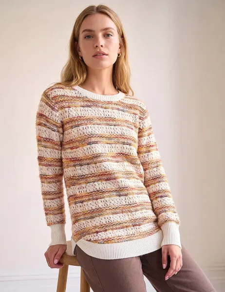Roman Space Dyed Striped Jumper Copper