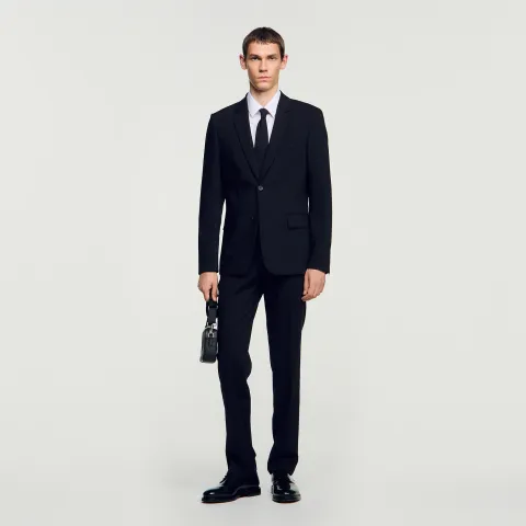 SANDRO Virgin wool suit jacket