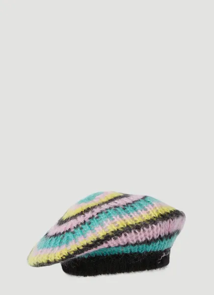 Striped Mohair Beret