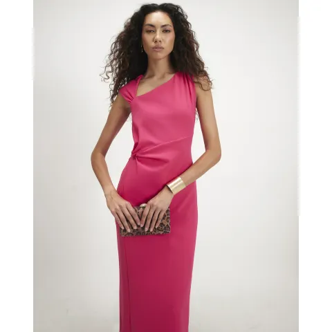 River Island Tie Side Drape Midi Dress