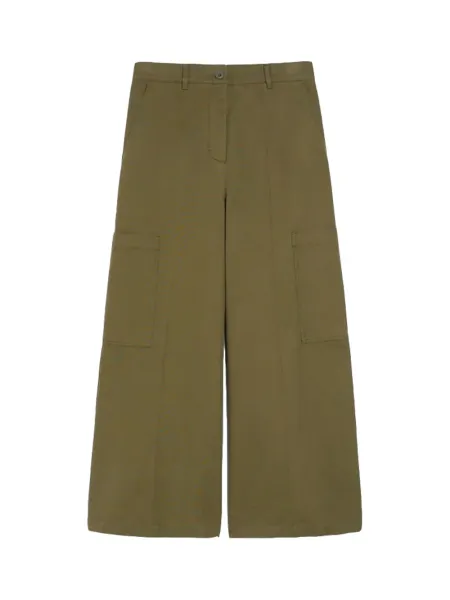 Cotton Canvas Quiz Trousers Khaki