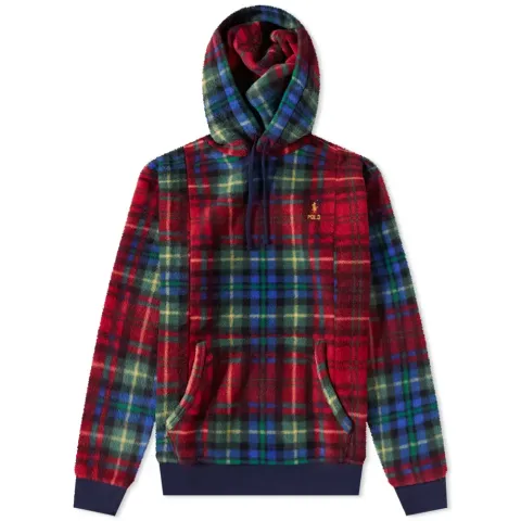 Sherpa Plaid Popover Hoodie