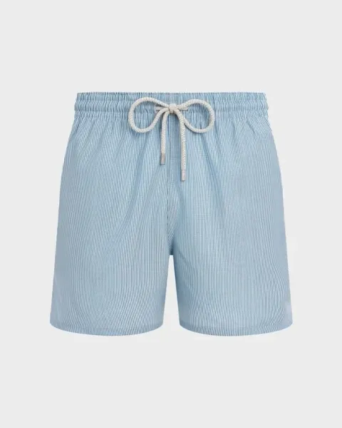 Vilebrequin Men Ultrafine Wool Swim Shorts Micro Rayures Tailoring
