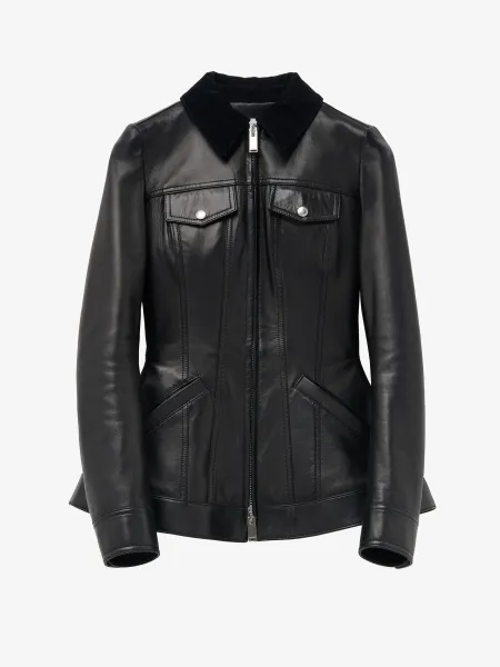 Peplum Leather Jacket