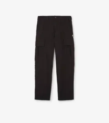 Cotton Cargo Trousers in Chocolate brown