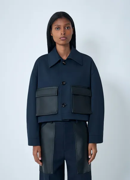 Compact Wool And Cotton Twill Jacket