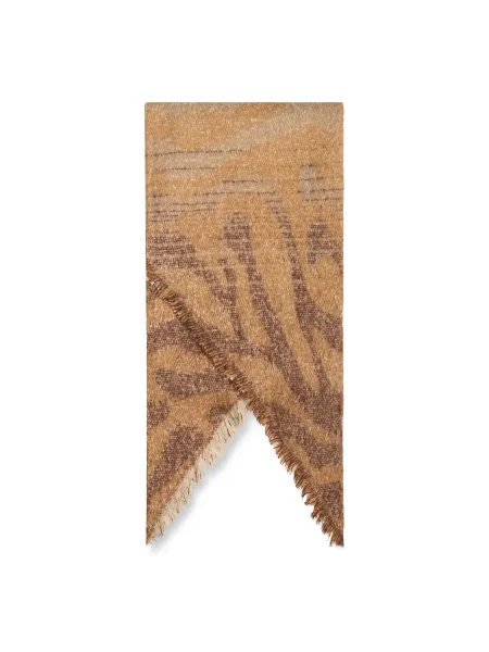 James Lakeland Tiger Print Black Scarf
