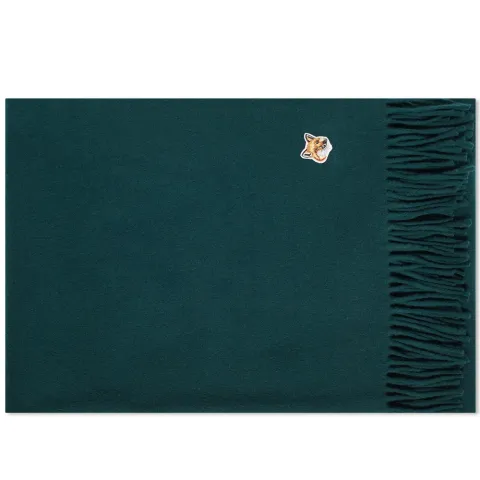 Maison Kitsuné Small Fox Head Wool Scarf