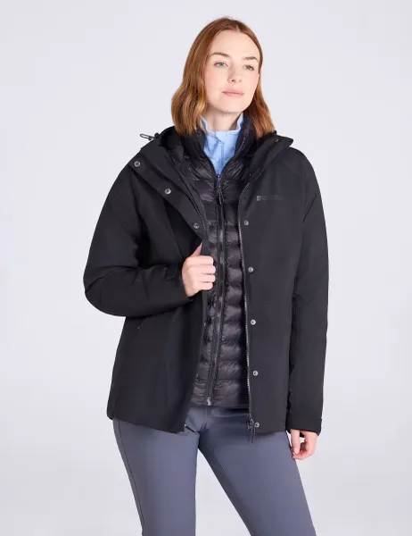 Mountain Warehouse Alaskan Waterproof 3 in 1 Hooded Jacket Black