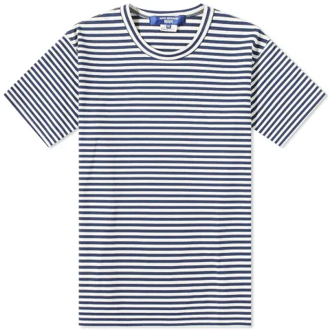 Striped Curved Hem Tee