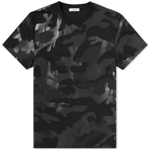 Metallic Overprinted Camo Tee