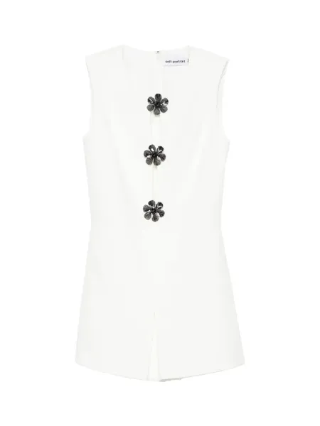 White Crepe Playsuit