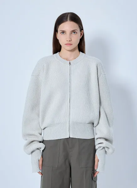 Roundneck Zip Utility Sweater