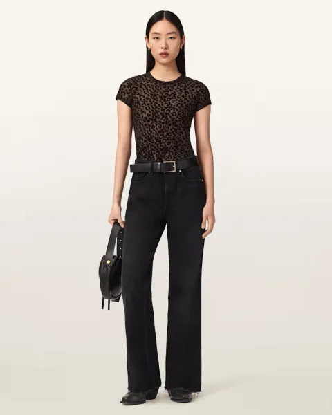 Ellie Mesh Leopard Print T-Shirt