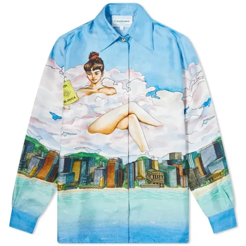 Printed Classic Silk Twill Shirt
