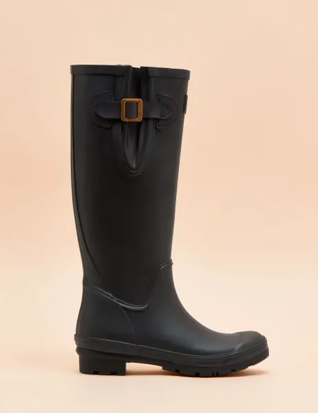 Joules Adjustable Knee High Wellies Navy