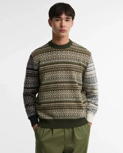 Hardale Patchwork Crew Neck Jumper