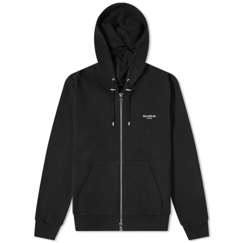Eco Design Zipped Flock Hoodie