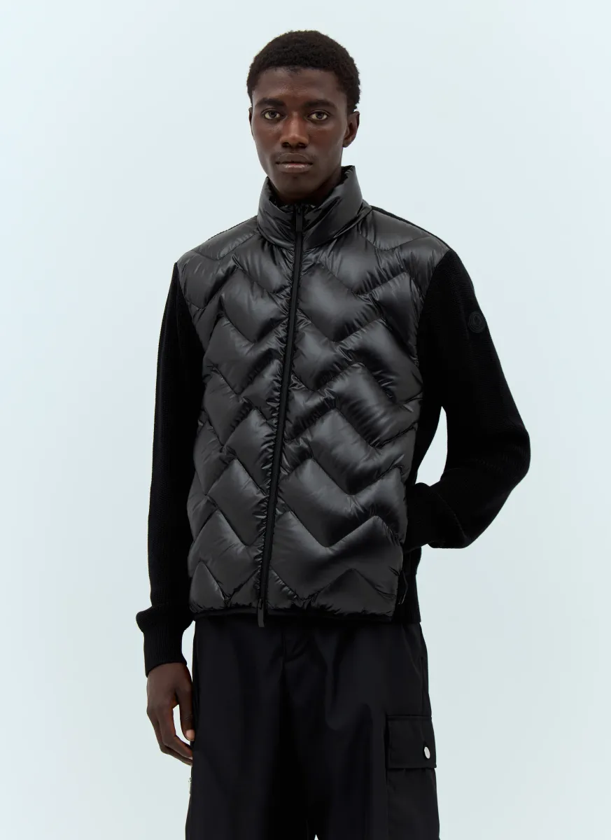 Padded Zip-Up Cardigan