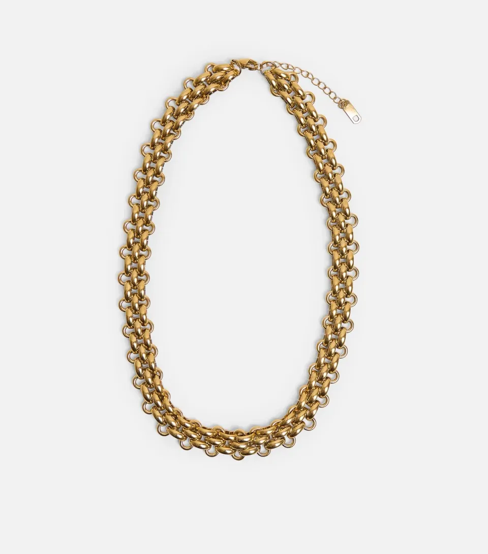 Gold Tone Chunky Chain Necklace