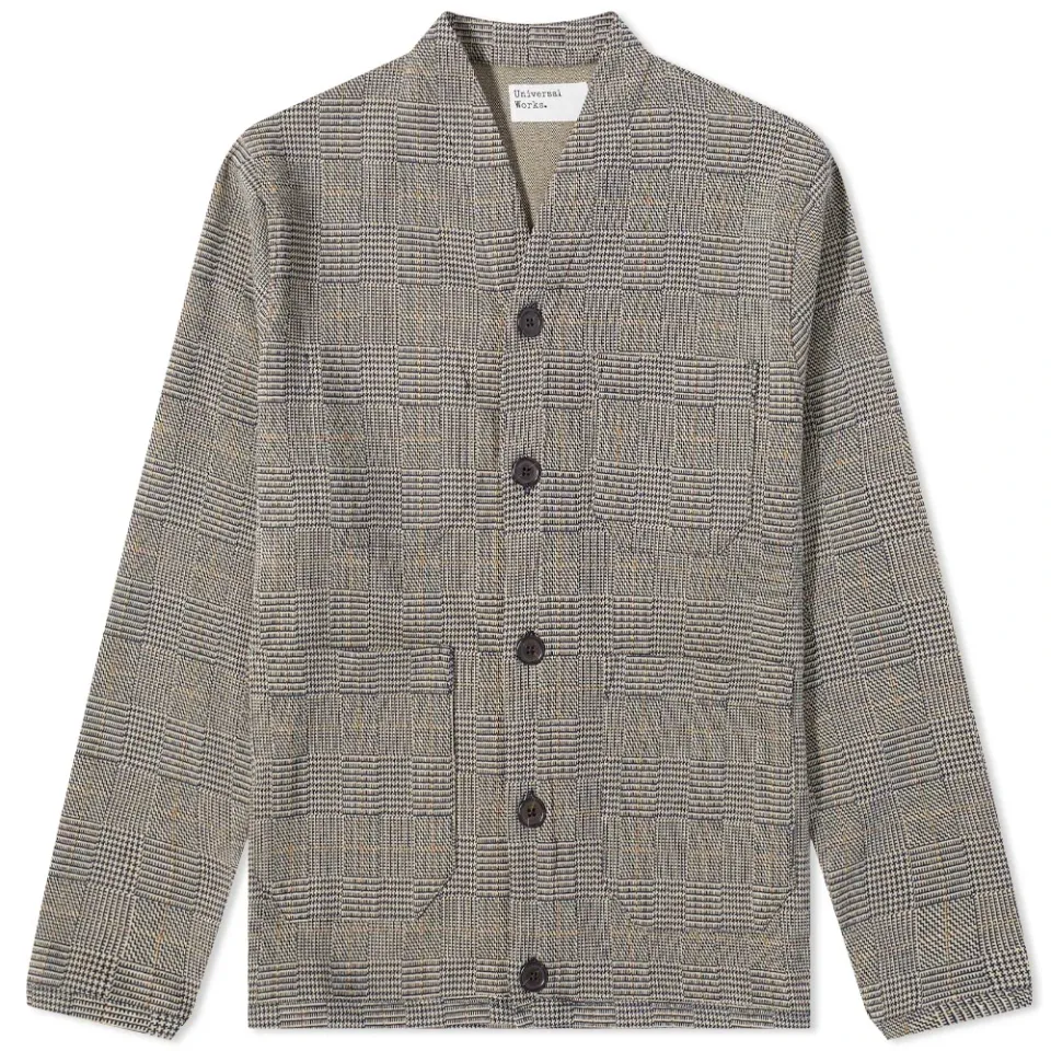 Wales Check Fleece Cardigan