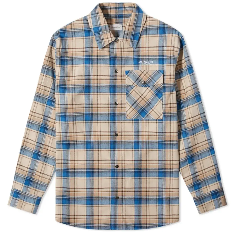 Macro Back Logo Check Shirt