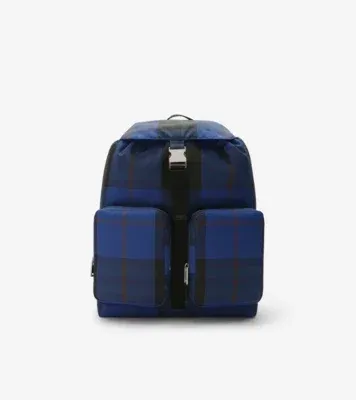 Medium Check Backpack in Knight blue