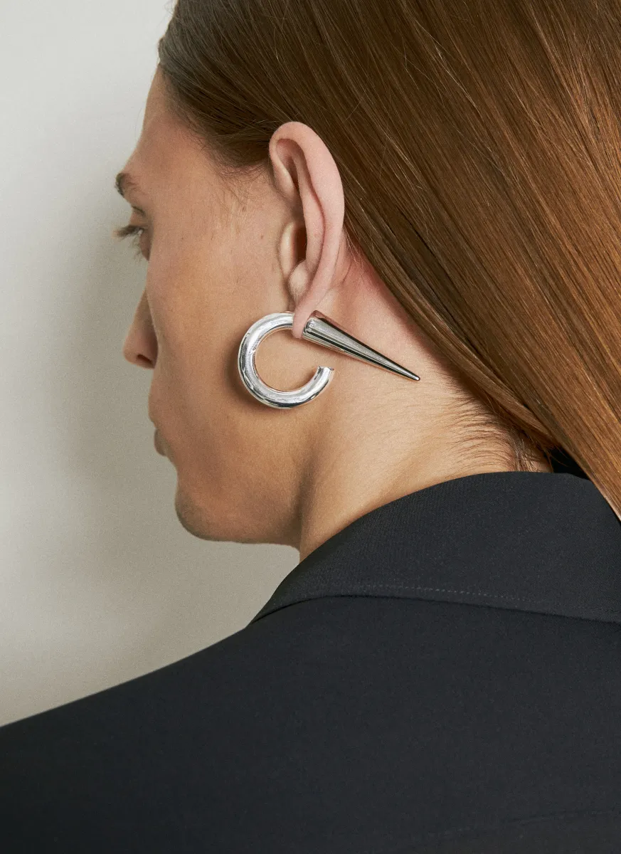 Large Mono Spike Single Earring
