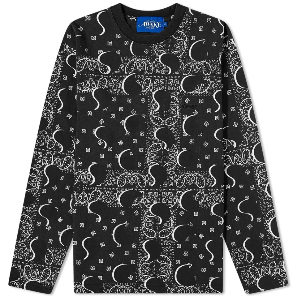 Long Sleeve Big Paisley T-Shirt